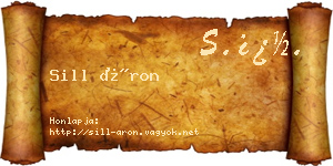 Sill Áron névjegykártya